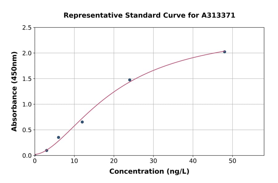 Standard Curve - Human IL-17RB ELISA Kit (A313371) - Antibodies.com