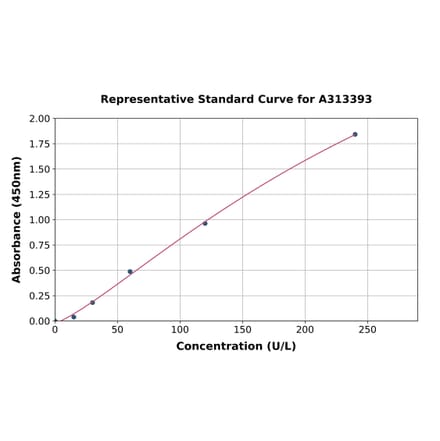 Standard Curve - Human Angiotensin Converting Enzyme 1 ELISA Kit (A313393) - Antibodies.com