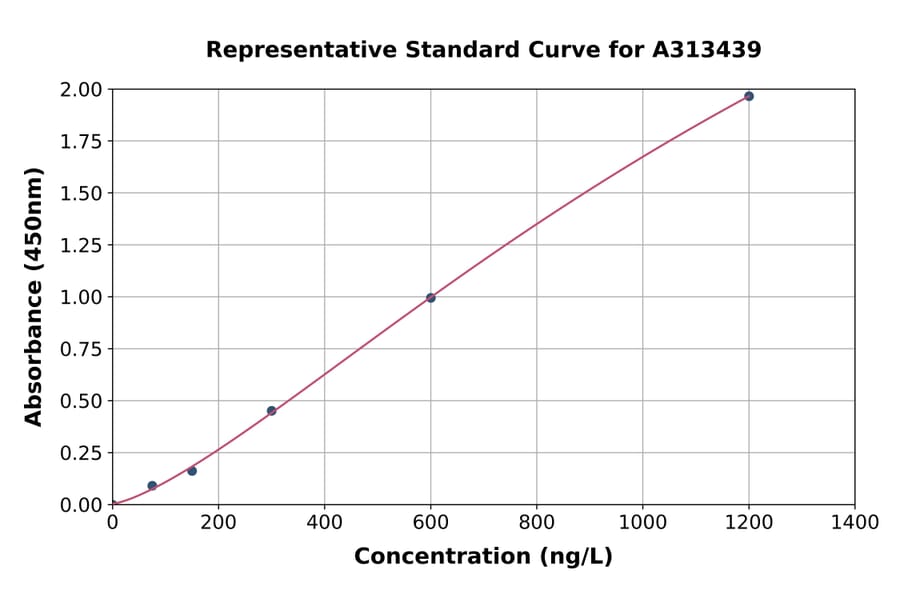 Standard Curve - Human GSC2 ELISA Kit (A313439) - Antibodies.com