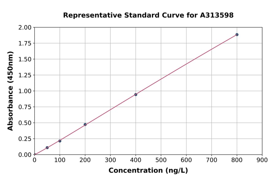Standard Curve - Human Myotilin ELISA Kit (A313598) - Antibodies.com