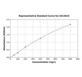 Standard Curve - Human GM130 ELISA Kit (A313615) - Antibodies.com
