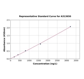 Standard Curve - Human POTED ELISA Kit (A313650) - Antibodies.com