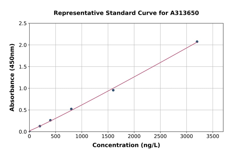 Standard Curve - Human POTED ELISA Kit (A313650) - Antibodies.com