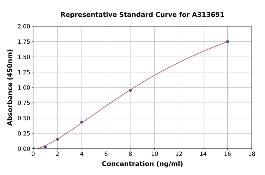 Standard Curve - Human SNX1 ELISA Kit (A313691) - Antibodies.com