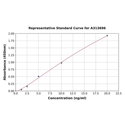 Standard Curve - Mouse Superoxide Dismutase 1 ELISA Kit (A313696) - Antibodies.com
