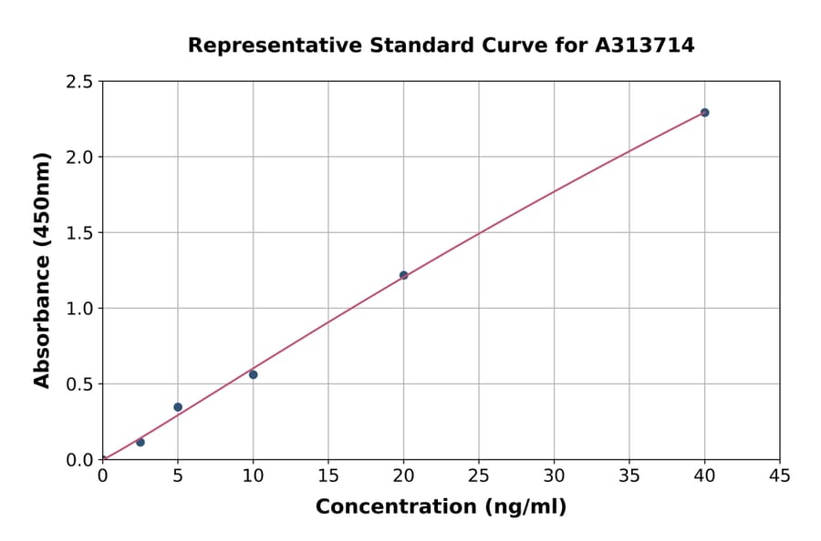 Standard Curve - Mouse NMDAR2A ELISA Kit (A313714) - Antibodies.com