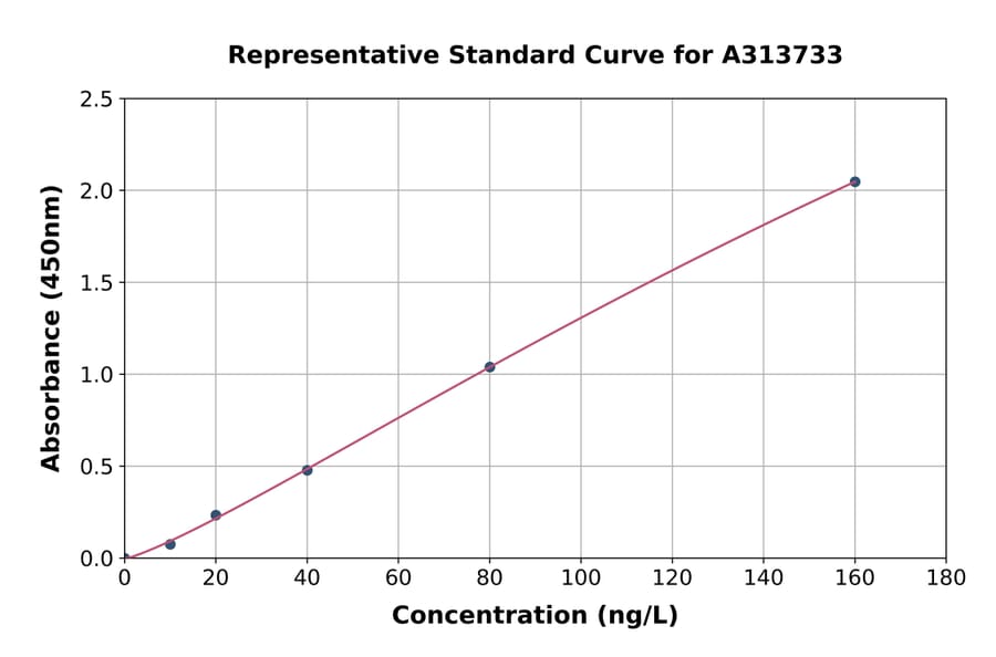 Standard Curve - Mouse GM-CSF ELISA Kit (A313733) - Antibodies.com