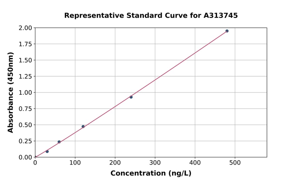Standard Curve - Human Mineralocorticoid Receptor ELISA Kit (A313745) - Antibodies.com