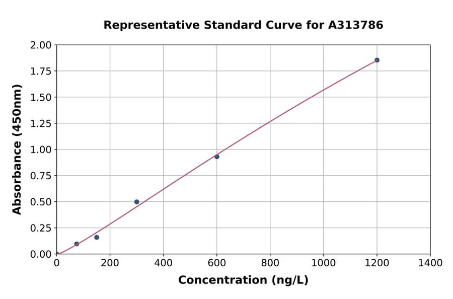 Standard Curve - Human beta Catenin ELISA Kit (A313786) - Antibodies.com