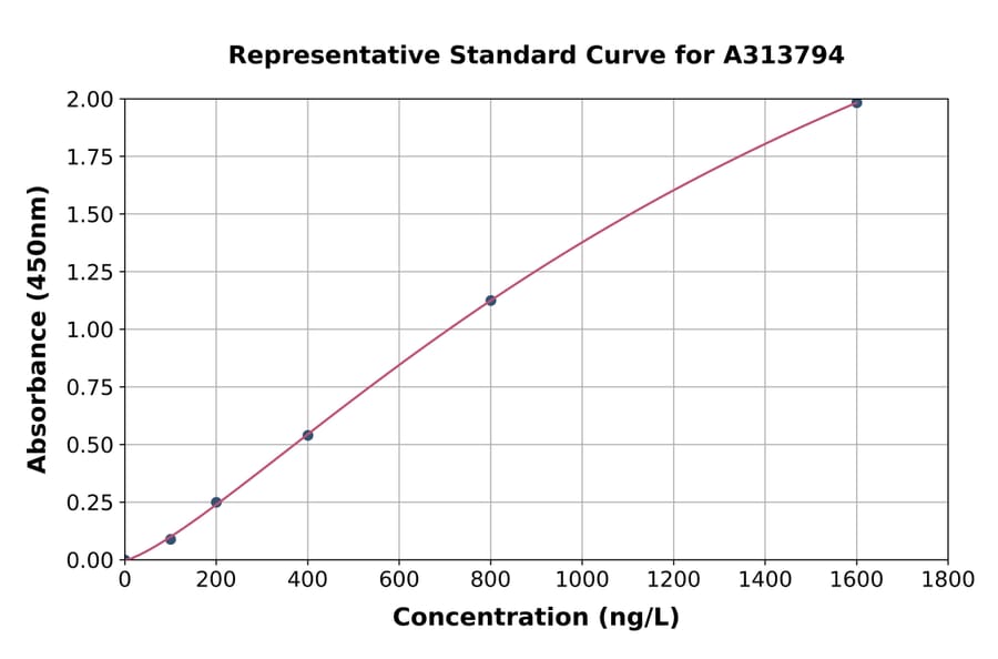 Standard Curve - Human GDF15 ELISA Kit (A313794) - Antibodies.com