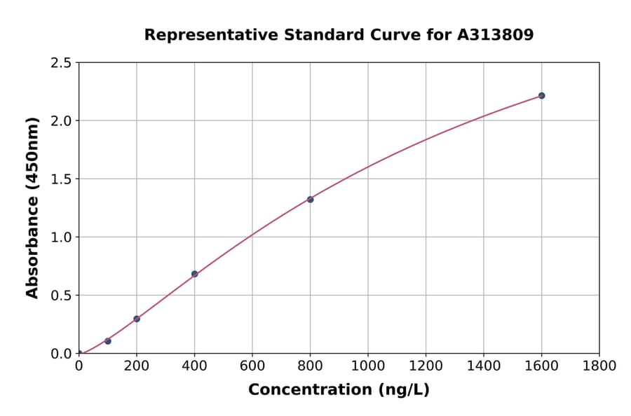Standard Curve - Human PLK2 ELISA Kit (A313809) - Antibodies.com