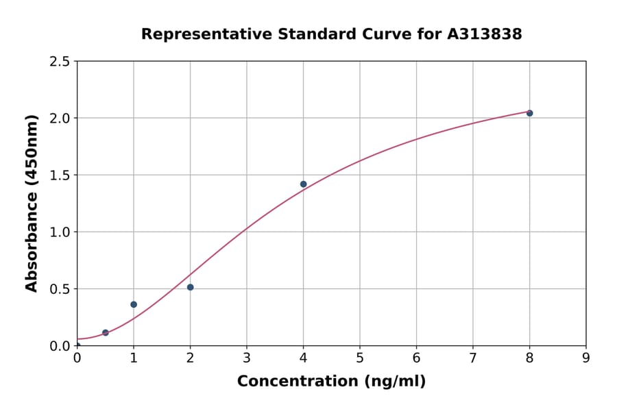 Standard Curve - Human DKKL1 ELISA Kit (A313838) - Antibodies.com