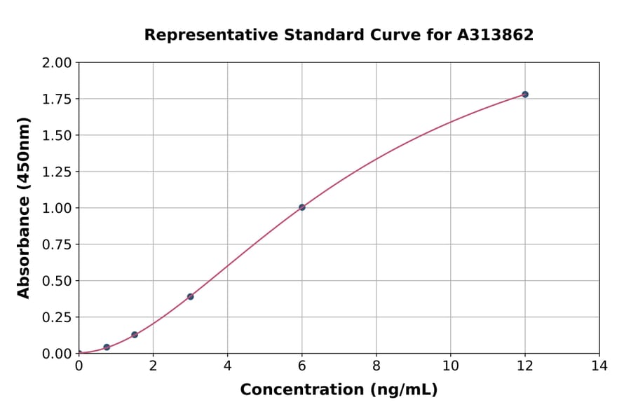 Standard Curve - Human Secretogranin V ELISA Kit (A313862) - Antibodies.com