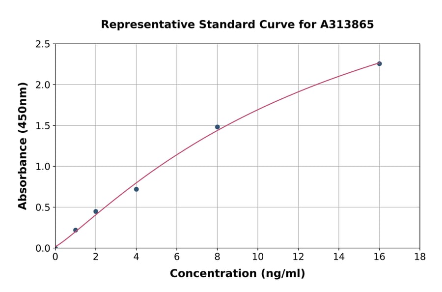 Standard Curve - Human HDAC2 ELISA Kit (A313865) - Antibodies.com