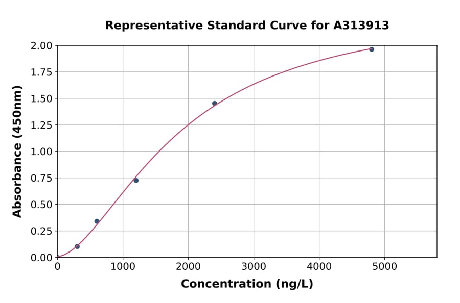 Standard Curve - Human IL-23R ELISA Kit (A313913) - Antibodies.com