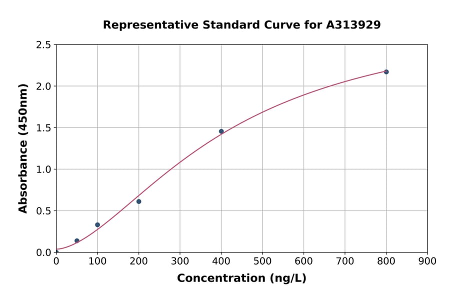 Standard Curve - Human SLC2A14 ELISA Kit (A313929) - Antibodies.com