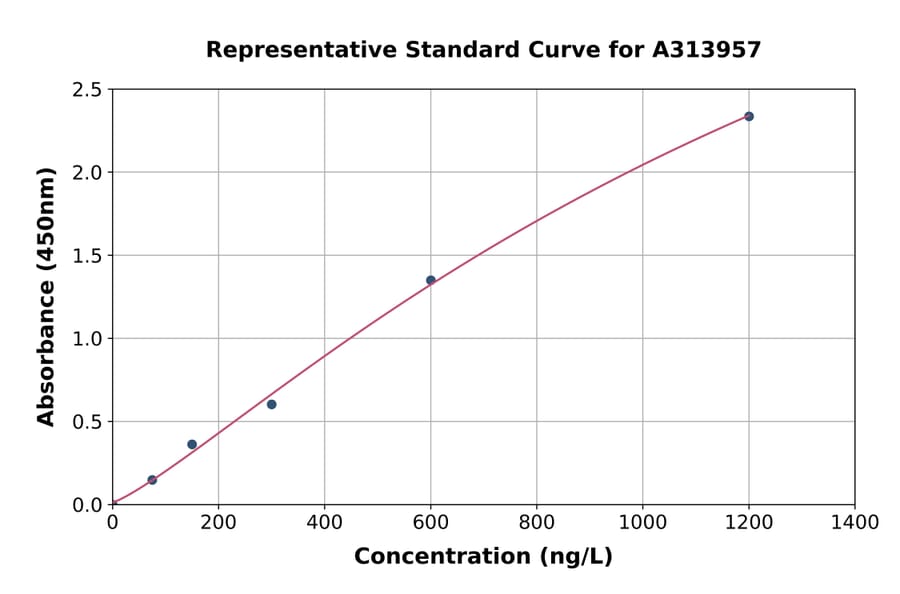 Standard Curve - Human GABA B Receptor 2 / GABBR2 ELISA Kit (A313957) - Antibodies.com