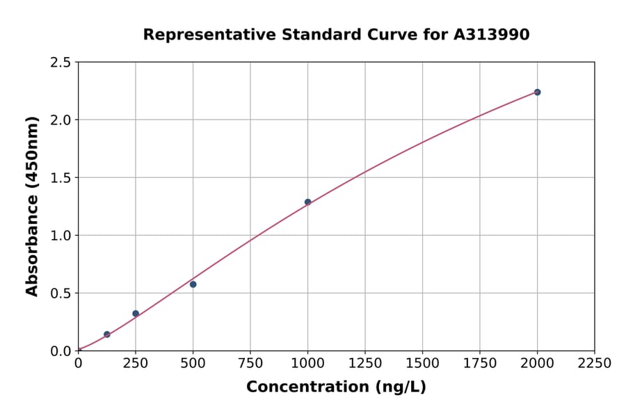 Standard Curve - Human PNMT ELISA Kit (A313990) - Antibodies.com