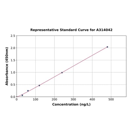 Standard Curve - Human RRP41 ELISA Kit (A314042) - Antibodies.com