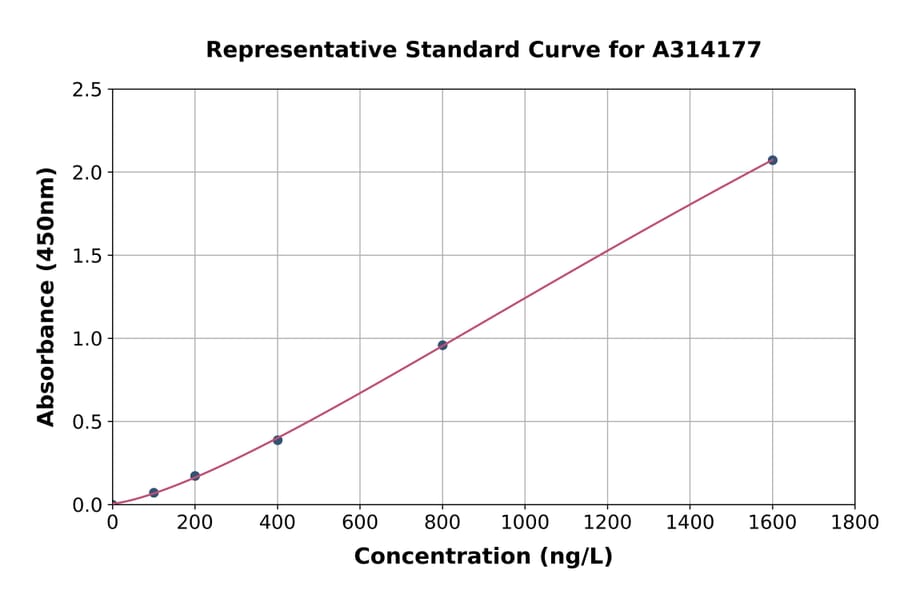 Standard Curve - Human Bim ELISA Kit (A314177) - Antibodies.com