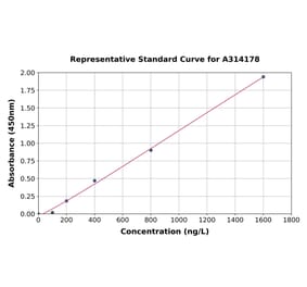 Standard Curve - Human Cytochrome b5 ELISA Kit (A314178) - Antibodies.com