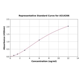 Standard Curve - Human BMP7 ELISA Kit (A314206) - Antibodies.com