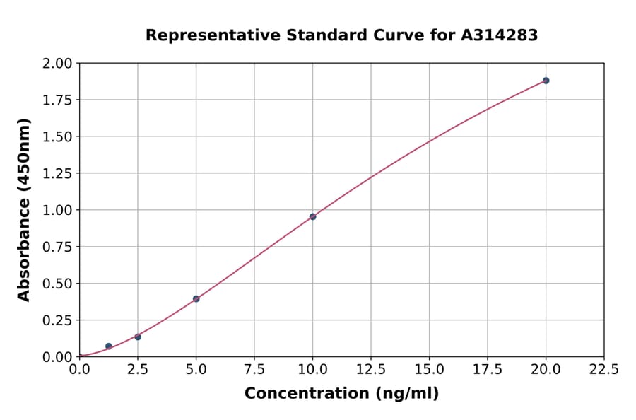 Standard Curve - Mouse HSD17B2 ELISA Kit (A314283) - Antibodies.com