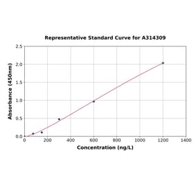 Standard Curve - Human NKRF ELISA Kit (A314309) - Antibodies.com