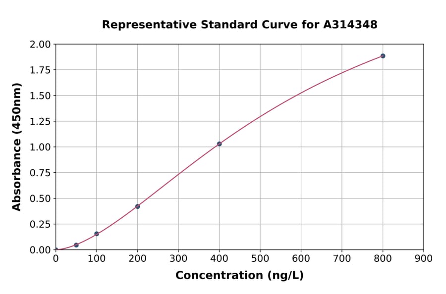 Standard Curve - Human ROR gamma ELISA Kit (A314348) - Antibodies.com