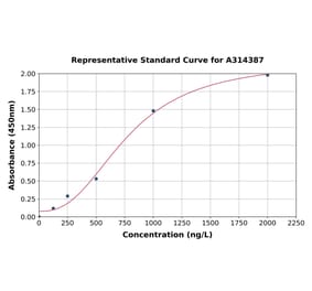 Standard Curve - Human DDB2 ELISA Kit (A314387) - Antibodies.com