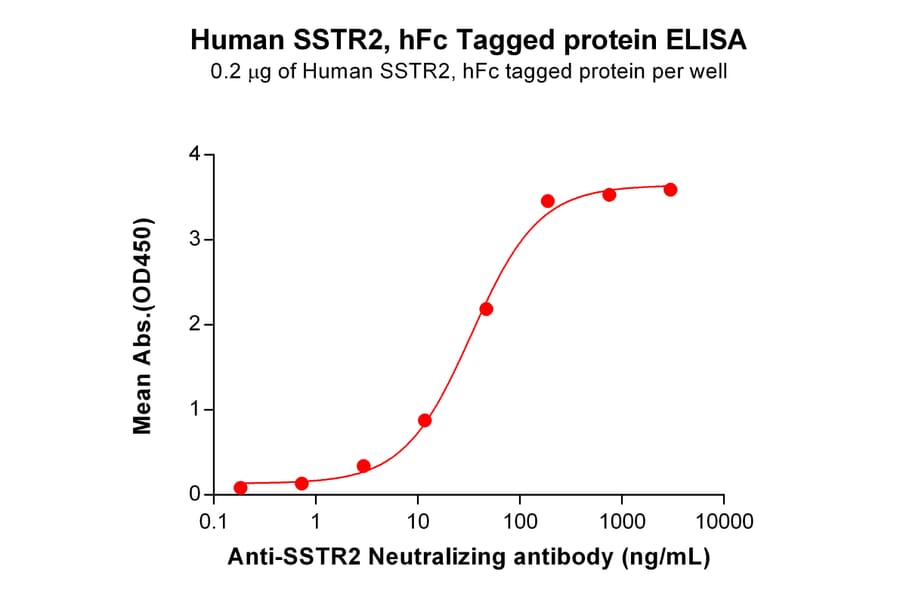 ELISA - Recombinant Human Somatostatin Receptor 2 Protein (Fc Tag) (A317976) - Antibodies.com
