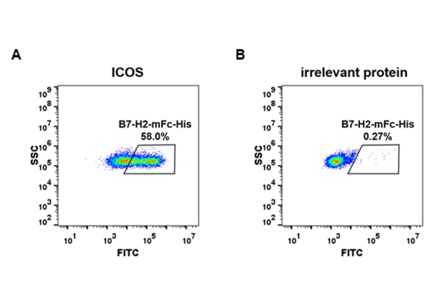 Flow Cytometry - Recombinant Human ICOS Ligand/ICOSL Protein (Fc Chimera 6xHis Tag) (A318379) - Antibodies.com