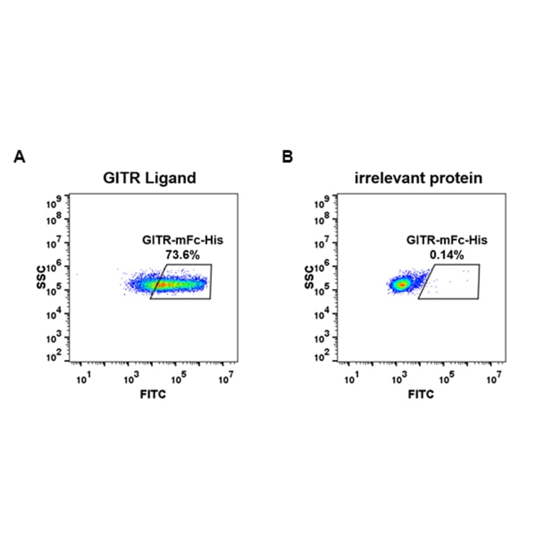 Flow Cytometry - Recombinant Human GITR Protein (Fc Chimera 6xHis Tag) (A318389) - Antibodies.com