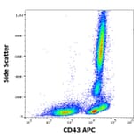 Flow Cytometry - Anti-CD43 Antibody [MEM-59] (APC) (A320718)