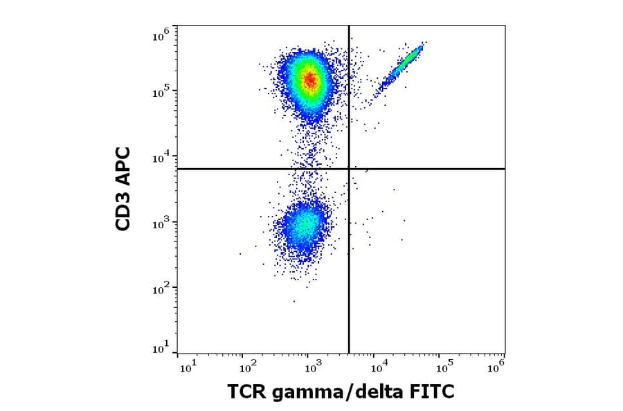 Flow Cytometry - Anti-TCR gamma + TCR delta Antibody [11F2] (FITC) (A320796)