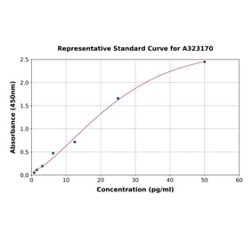 Standard Curve - Human IL-6 ELISA Kit (High Sensitivity) (A323170) - Antibodies.com
