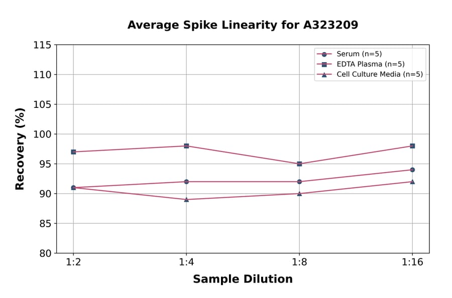 Linearity - Mouse GM-CSF ELISA Kit (Small Sample Volume) (A323209) - Antibodies.com