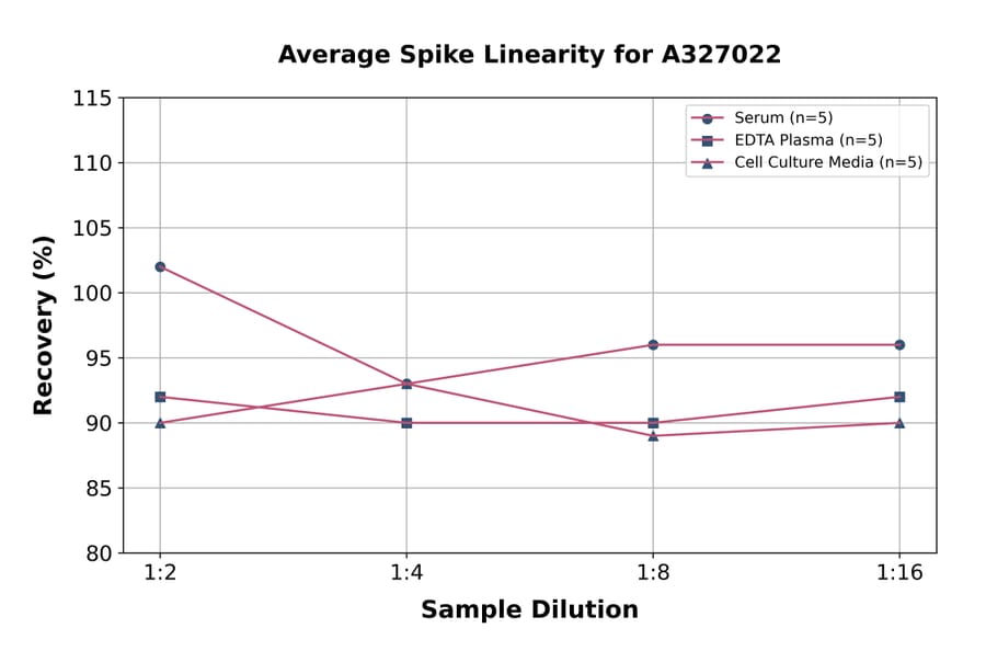 Linearity - Human CSN1 ELISA Kit (A327022) - Antibodies.com