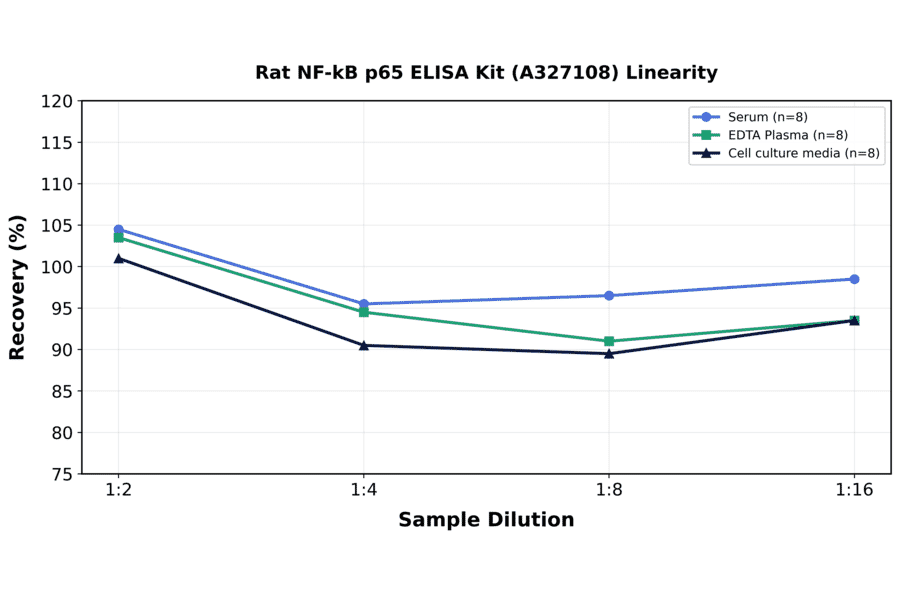 Linearity - Rat NF-kB p65 ELISA Kit (A327108) - Antibodies.com