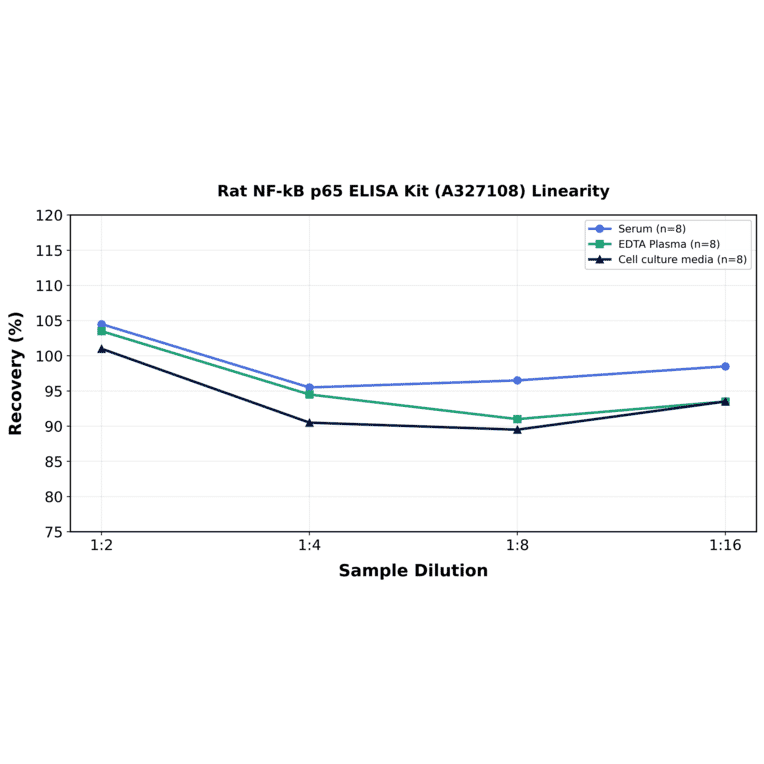 Linearity - Rat NF-kB p65 ELISA Kit (A327108) - Antibodies.com