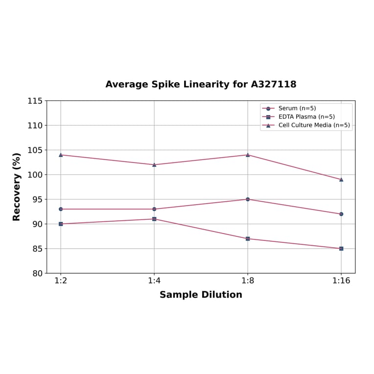 Linearity - Rat IgG2b ELISA Kit (A327118) - Antibodies.com