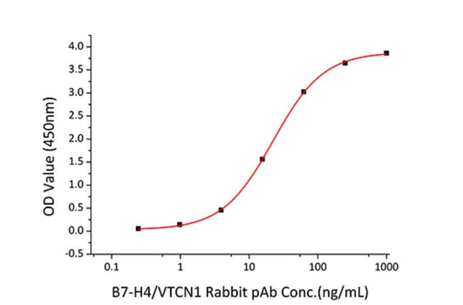 Standard Curve - Recombinant Human B7-H4 Protein (C-terminal His Tag) (A330139) - Antibodies.com
