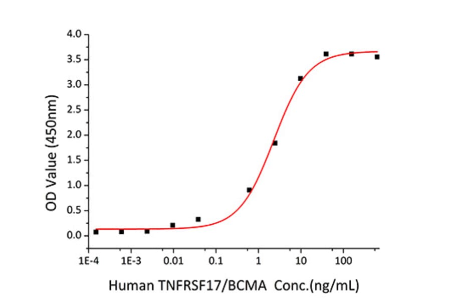 Standard Curve - Recombinant human BAFF Protein (N-terminal His Tag) (A330143) - Antibodies.com