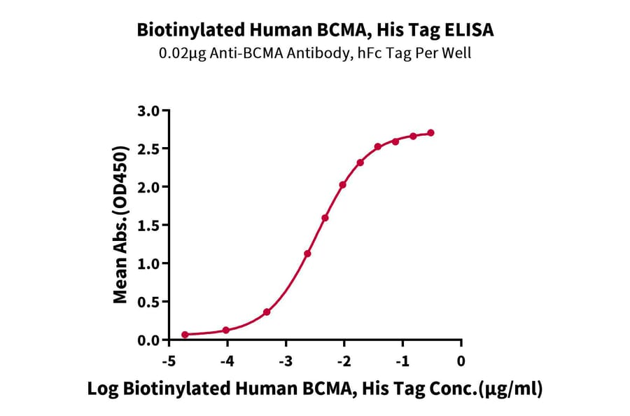Standard Curve - Recombinant Human BCMA Protein (Biotin) (C-terminal His and Avi Tag) (A330151) - Antibodies.com