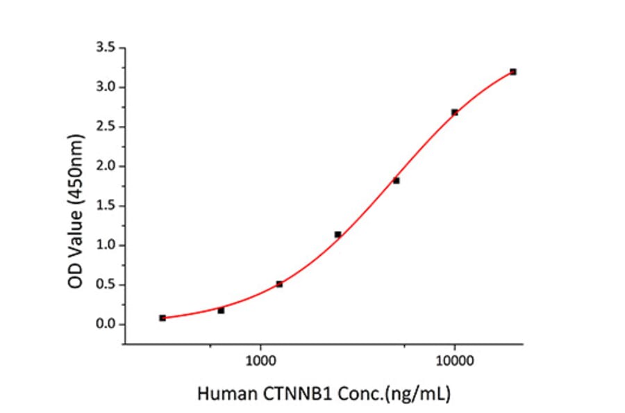 Standard Curve - Recombinant Human beta Catenin Protein (C-terminal His Tag) (A330156) - Antibodies.com