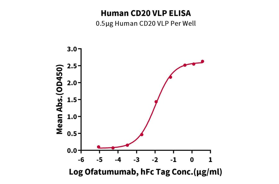 Standard Curve - Recombinant Human CD20 Protein (A330260) - Antibodies.com