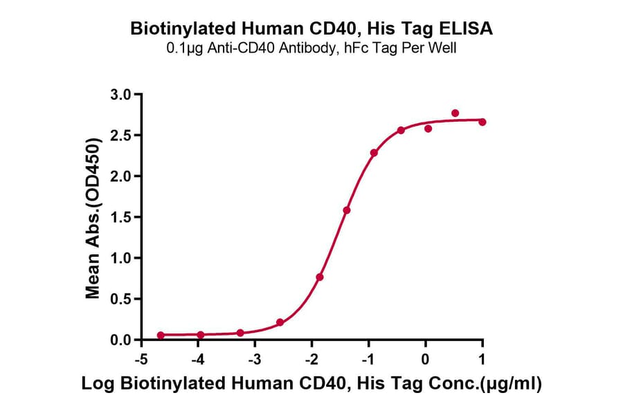 Standard Curve - Recombinant Human CD40 Protein (Biotin) (C-terminal His and Avi Tag) (A330336) - Antibodies.com