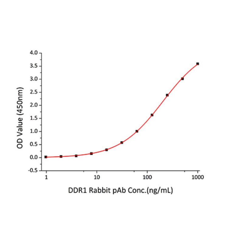Standard Curve - Recombinant Human DDR1 Protein (C-terminal His Tag) (A330523) - Antibodies.com
