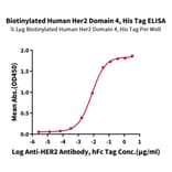Standard Curve - Recombinant Human ErbB2 Protein (Biotin) (C-terminal His and Avi Tag) (A330589) - Antibodies.com