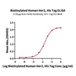 Standard Curve - Recombinant Human ErbB2 Protein (Biotin) (C-terminal His and Avi Tag) (A330590) - Antibodies.com